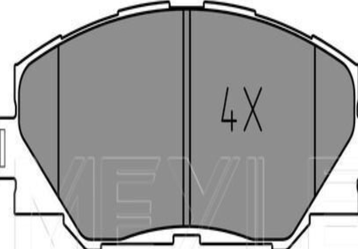 Front MEYLE GERMANY 025 243 3717 Brake Pad Set, disc brake for TOYOTA