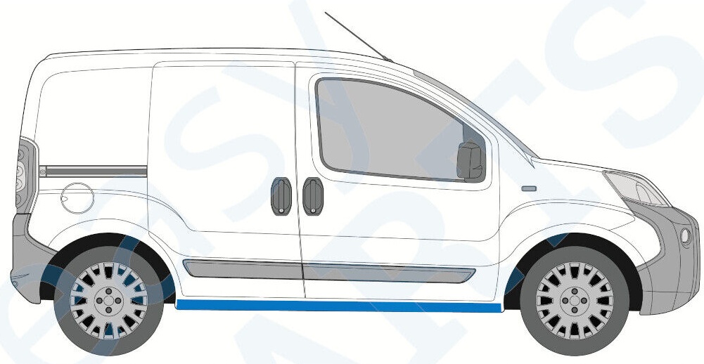 FIAT FIORINO QUBO BIPPER NEMO 2007- SILL REPAIR PANEL BOTTOM PART / RIGHT