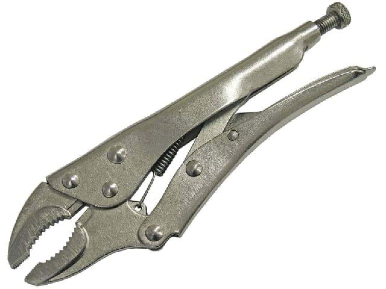 CURVED JAW LOCKING PLIERS 225mm 9"" MOLE GRIPS TYPE PLIER, FAITHFULL LLOCK9