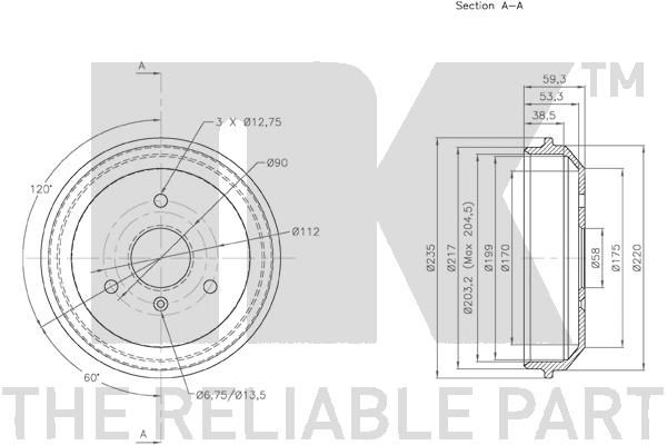 Brake Drum Rear Fits Smart Cabrio City-Coupe Crossblade Fortwo NK 253302