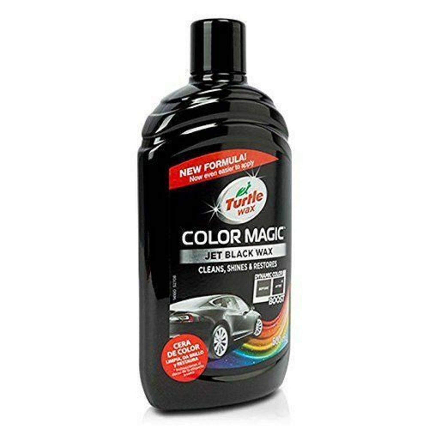 Turtle Wax Color Magic (Colour) JET BLACK WAX 500ML with Dynamic Color Boost