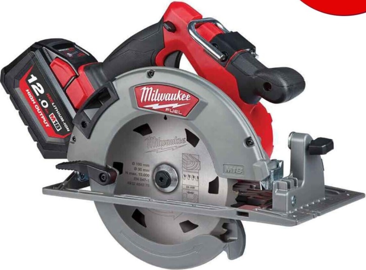 Milwaukee Circular Saw Kit - 190mm - M18FCS66-121C  - 12Ah Battery  4933464587