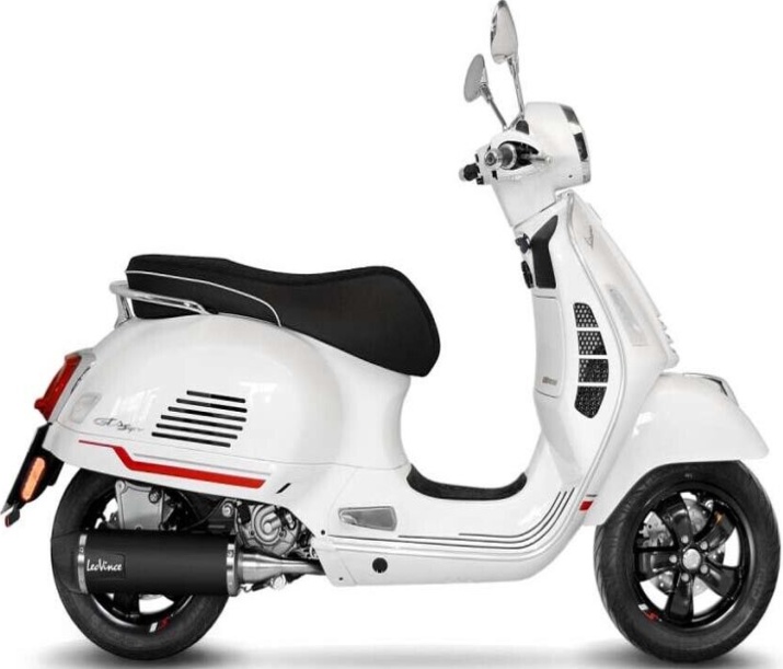 Full Exhaust System Leovince approv Inox NERO 1/1 VESPA GTS 300 HPE 2021 2023