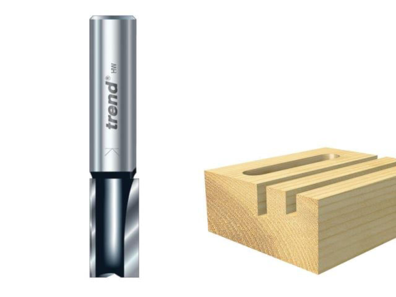 Trend TR37X1/2TC Lock Jig Router Cutter Two Flute 12mm dia x 63mm cut x 1/2 shan