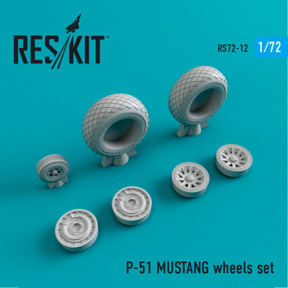 ResKit RS72-0012 1:72 P-51 Mustang Wheels Set Resin Kit