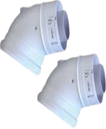 Ideal Flue Elbow 45 Deg Bend Pair 203131 Genuine*