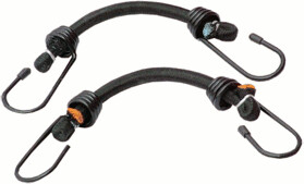 Longridge Golf Trolley Straps - Elastic Bag Holder - Black