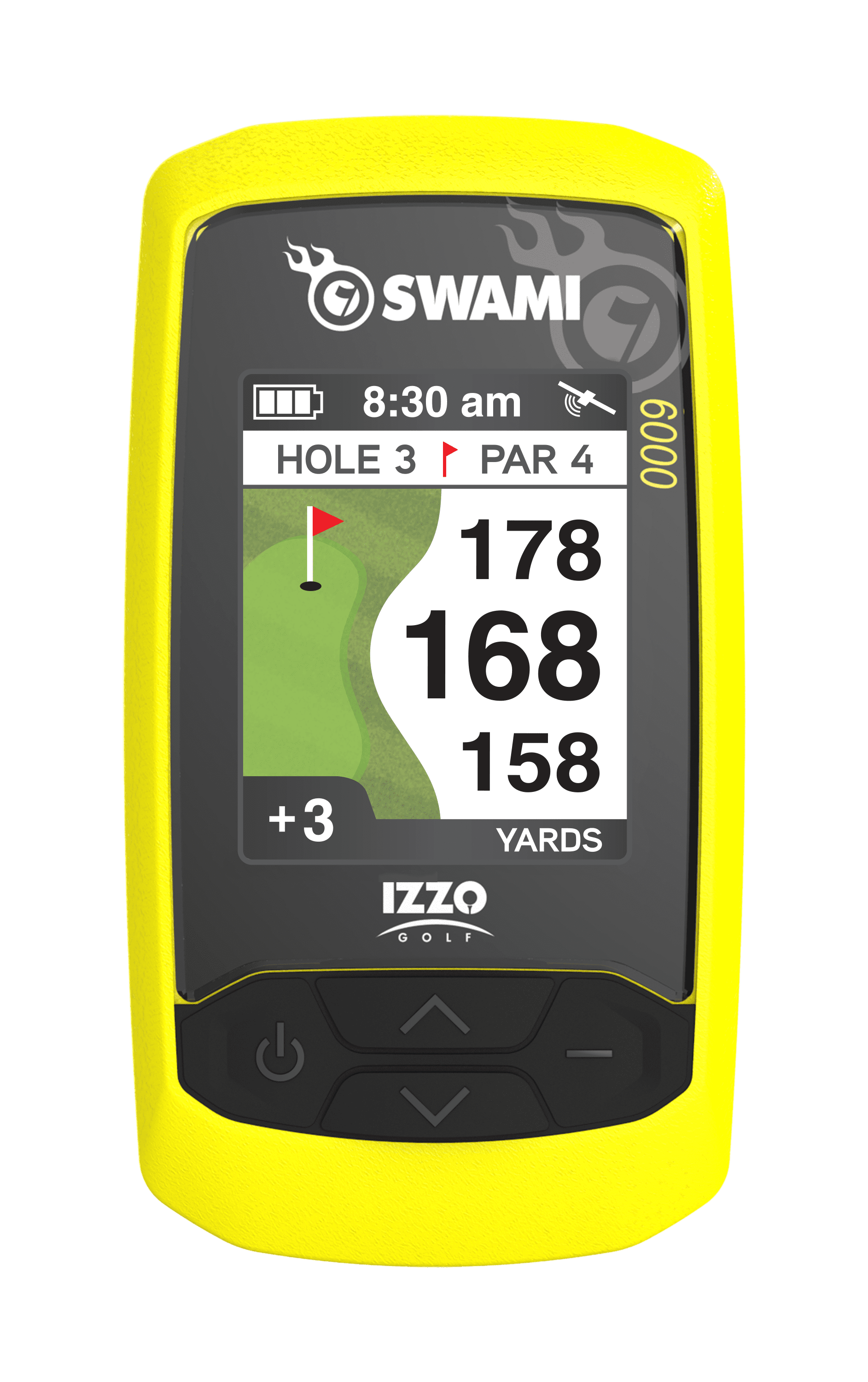 IZZO SWAMI 6000 NO FEES GOLF GPS YELLOW +PRELOADED 38,000+ GOLF COURSES