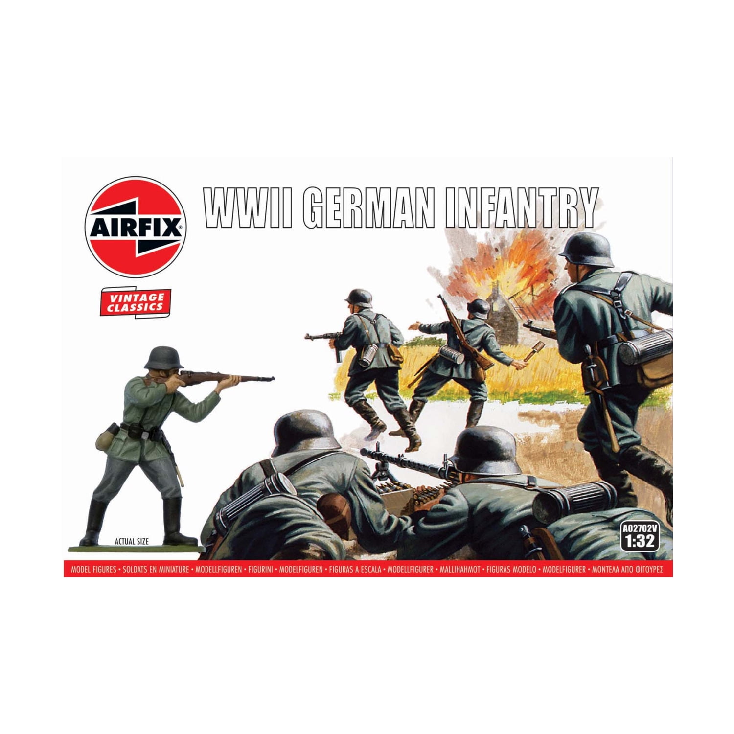 Airfix A02702V 1:32 German Infantry (WWII) Vintage Classic Series