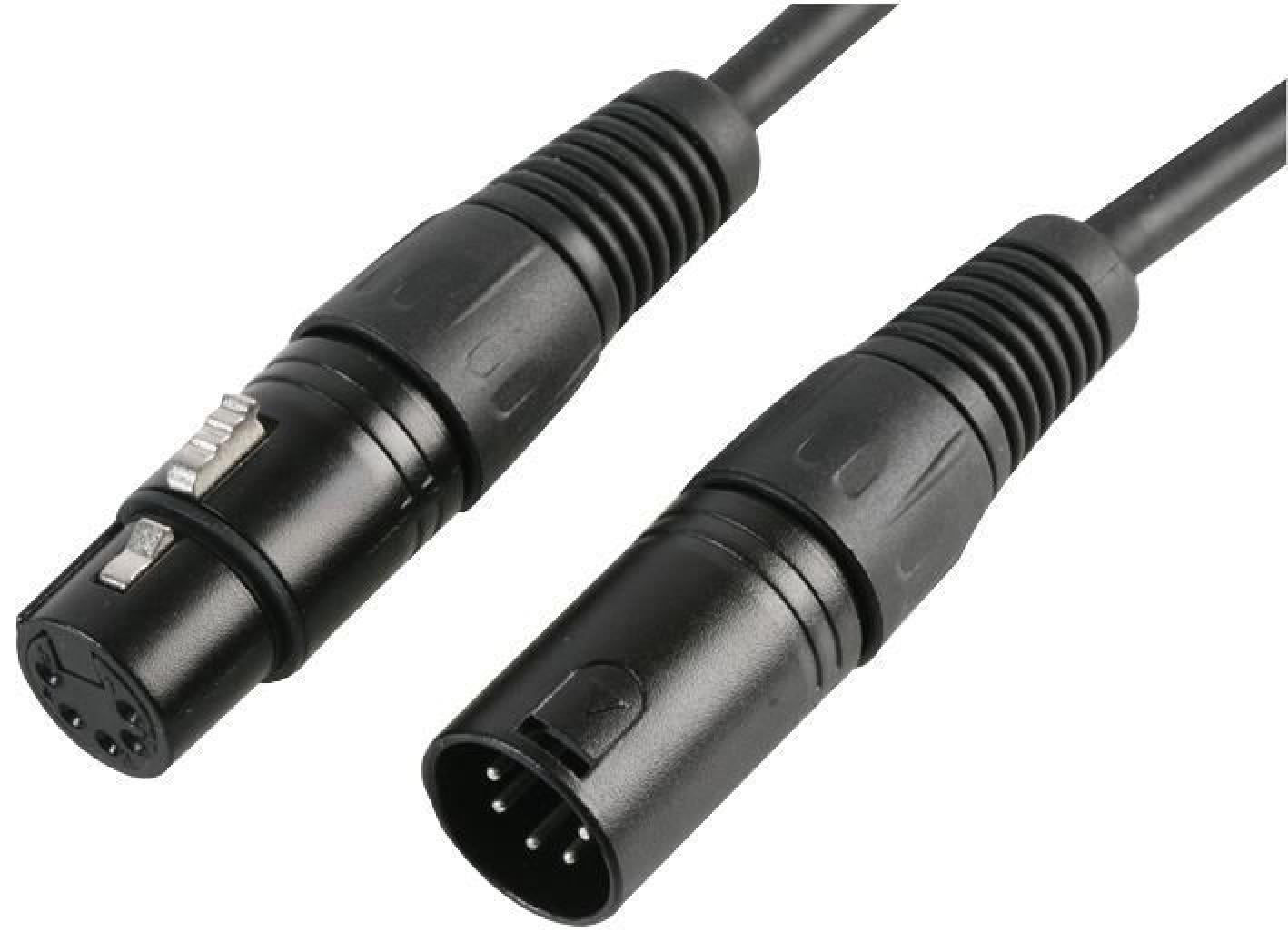 PULSE - DMX Lead, 5 Pin XLR Male to Female (2 Pair+Screen), 10m Black