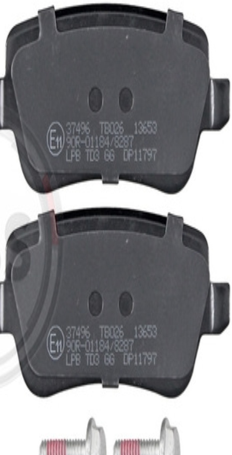 37496 A.B.S. Brake Pad Set, disc brake for FIAT