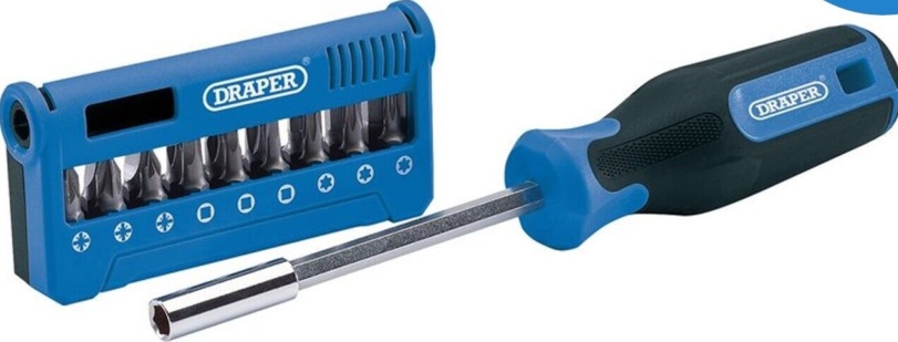 Draper Screwdriver & Bit Set 1/4 Inch Magnetic Holder - 19 Piece - Image 3