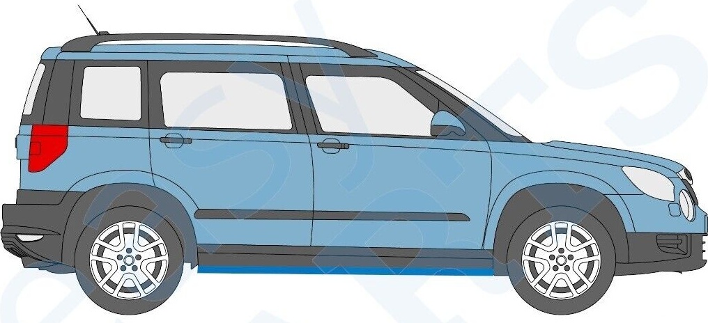 SKODA YETI 2009- SILL REPAIR PANEL ROCKER PANEL / RIGHT = LEFT / PAIR