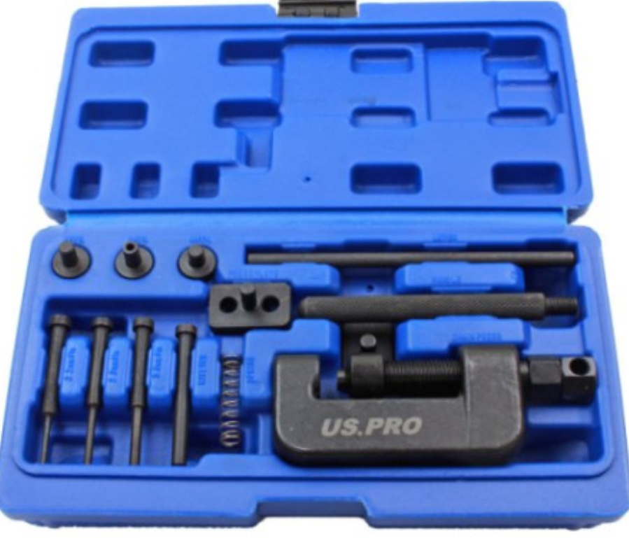 US PRO Motorcycle Chain Breaker & Riveting Tool Set 428-530 CR-MO Pins - 6826