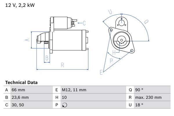 BOSCH REMAN STARTER - 0986025400
