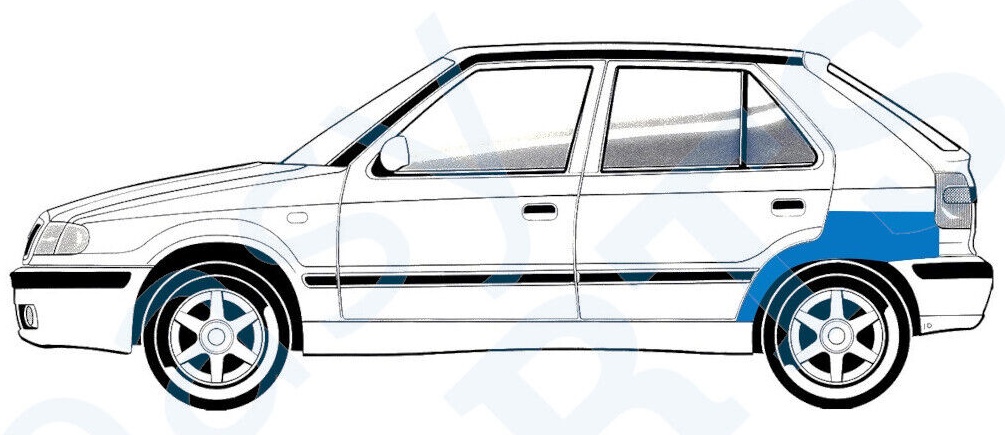 SKODA FELICIA 1994-2001 HB REAR WHEEL ARCH REPAIR PANEL / PAIR