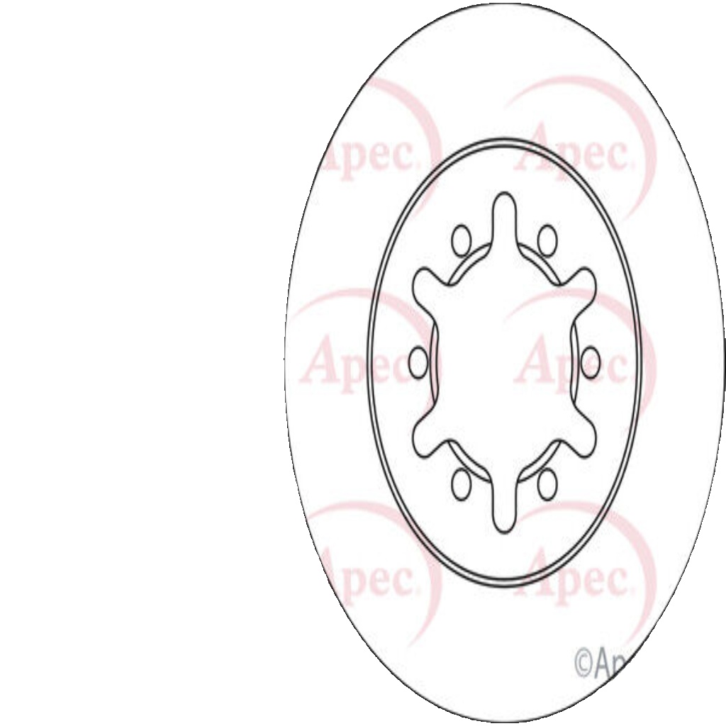 APEC DSK734 Brake Disc Front Vented Fits Nissan NP300 Pickup Pickup Urvan