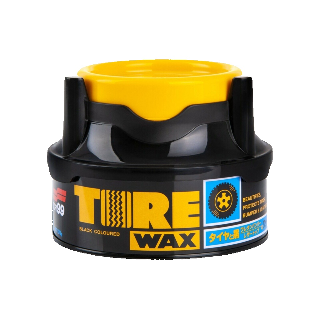 SOFT99 TIRE BLACK WAX 02015 - TYRE WAX DRESSING - BACK TO BLACK TYRE SHINE WAX