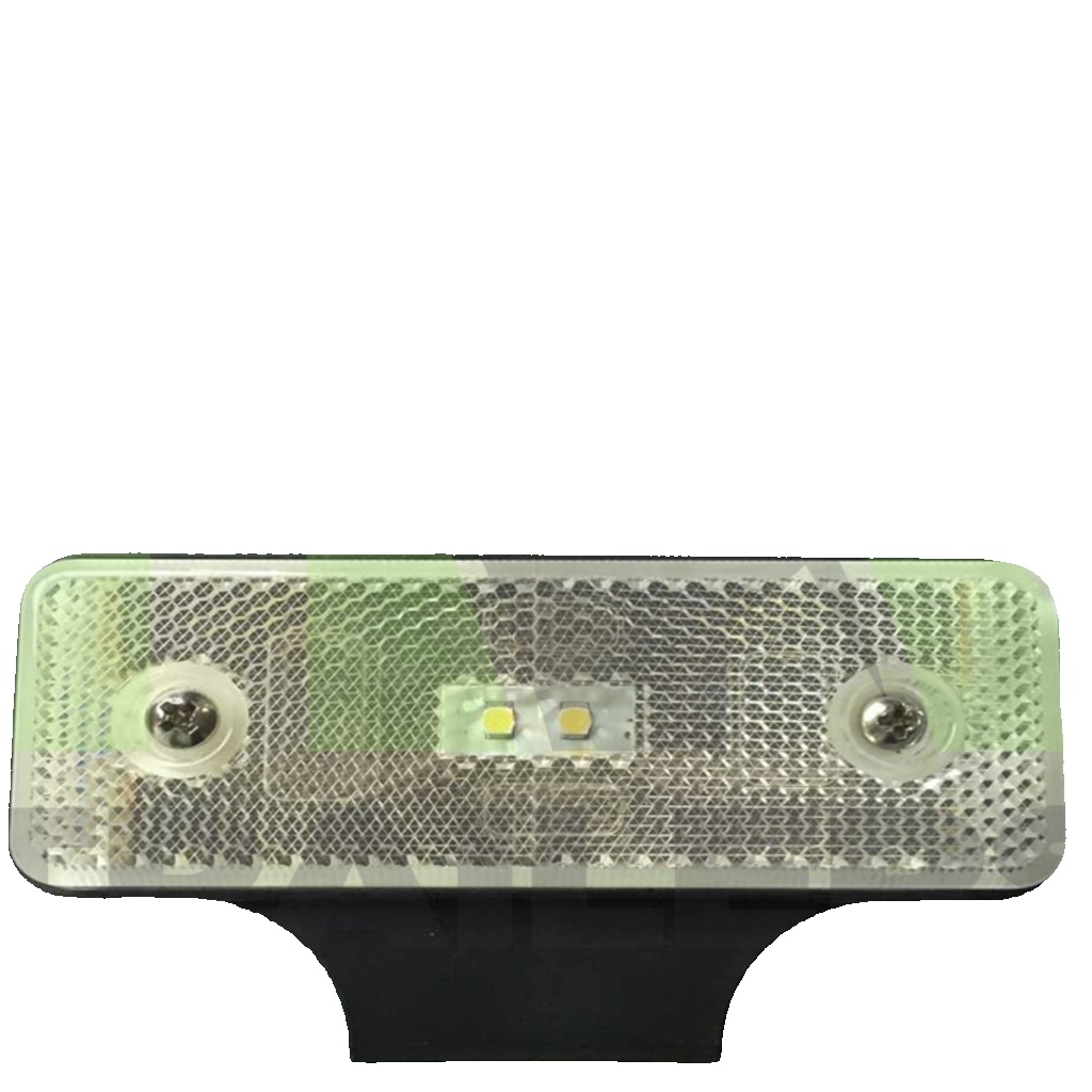 White LED Marker Light + Bracket For Trailer Van Caravan Lorry 12v+24v 15101