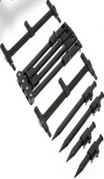 NGT Carp Fishing 3 Rod Pod Nomad Mk2 Compact Black With Bank Sticks & Buzz Bars