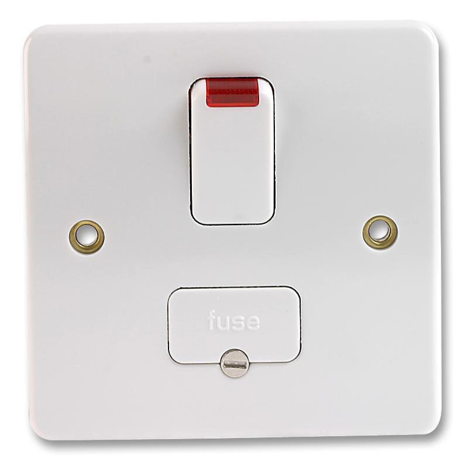 MK Logic Plus - K370 WHI - 13 Switched Connection Unit + Neon