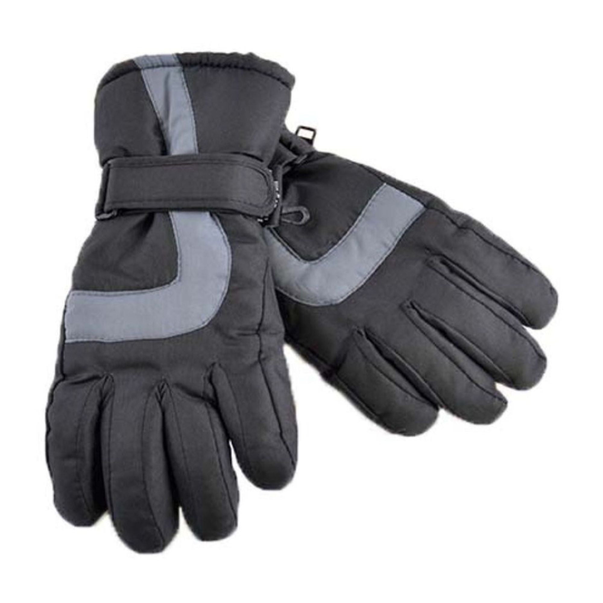 Thinsulate Boys Pink,Black (10-11 Years, Black) Girls Black Pink 3M 40 Gram Thermal Waterproof Ski Gloves