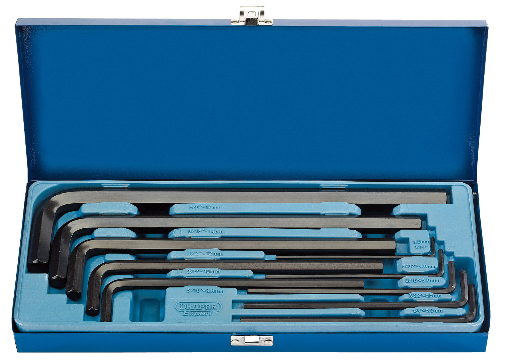 Draper 33895 Metric Extra Long Pattern Hexagon Key Set (10 Piece)