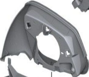 BMW Genuine Left Lower Housing Section Grained Fits F20 F20 LCI F21 51167284127