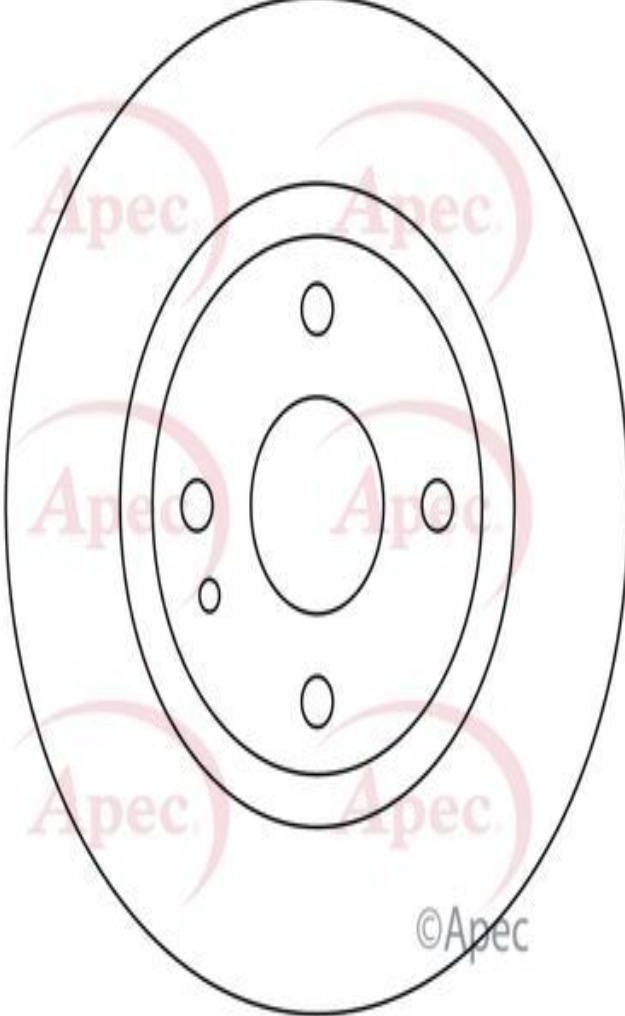 Braking Brake Disc APEC DSK827 Front Vented Fits Mazda 323 F/P Outer Ø 257mm