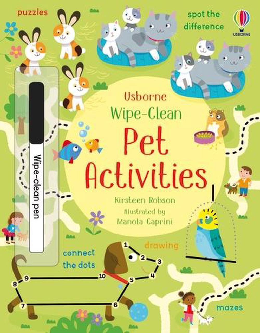 Wipe-Clean Pet Activities by Kirsteen Robson NEW - Image 3