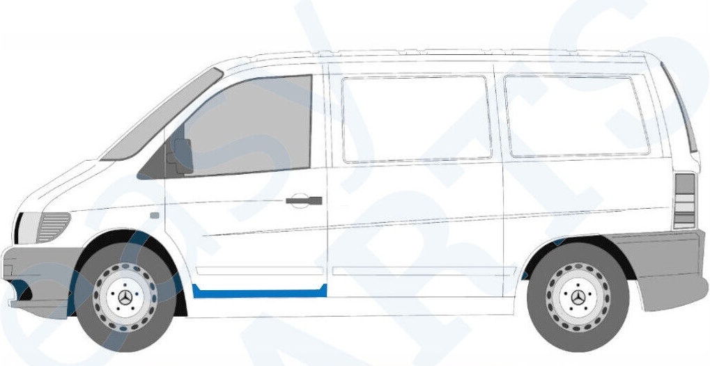 MERCEDES VITO 638 1996-2003 FRONT DOOR INNER REPAIR PANEL / PAIR