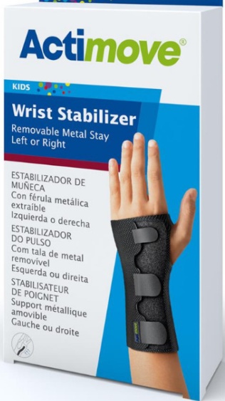 Actimove Kids Wrist Stabilizer Flexible Support Brace with Removable Metal Stay