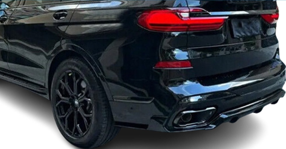 Fits Bmw X7 G07 2019-2022 Rear Bumper Diffuser Spoiler Gloss Black 9145588448163 - Image 3