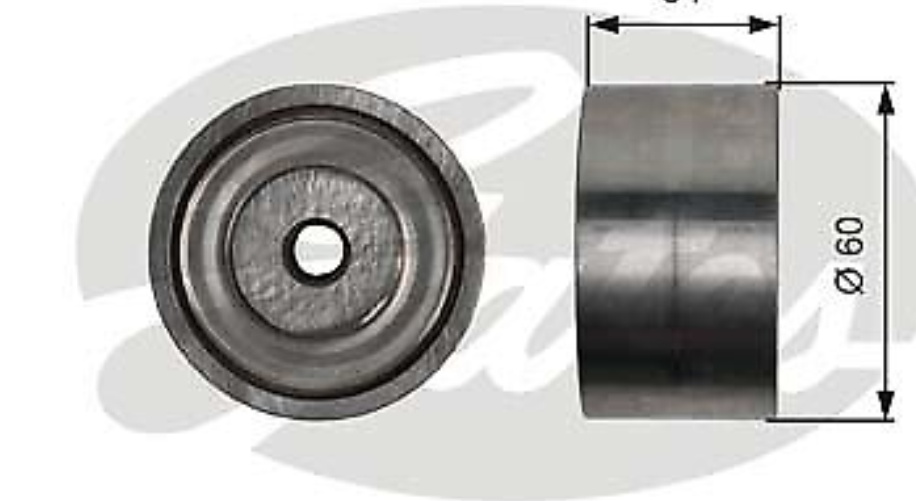 V-Ribbed Belt Deflection/Guide Pulley Fits Suzuki Grand Vitara GATES T36480