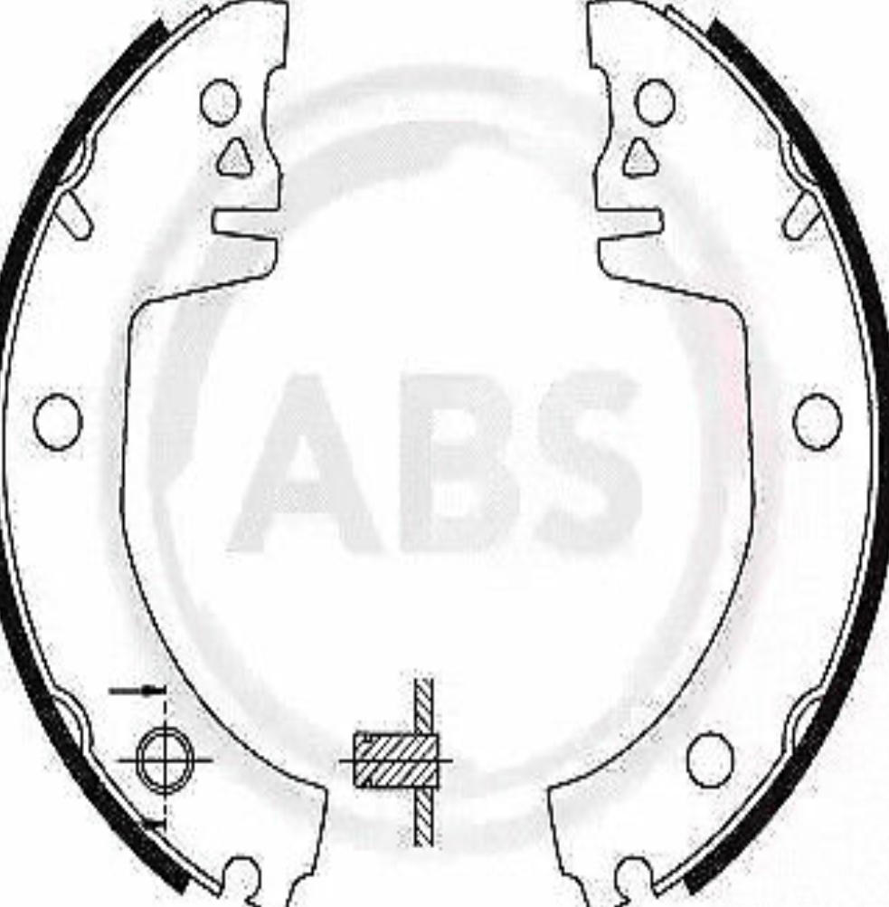 8911 A.B.S. Brake Shoe Set for AUDI,SEAT,SKODA,VW