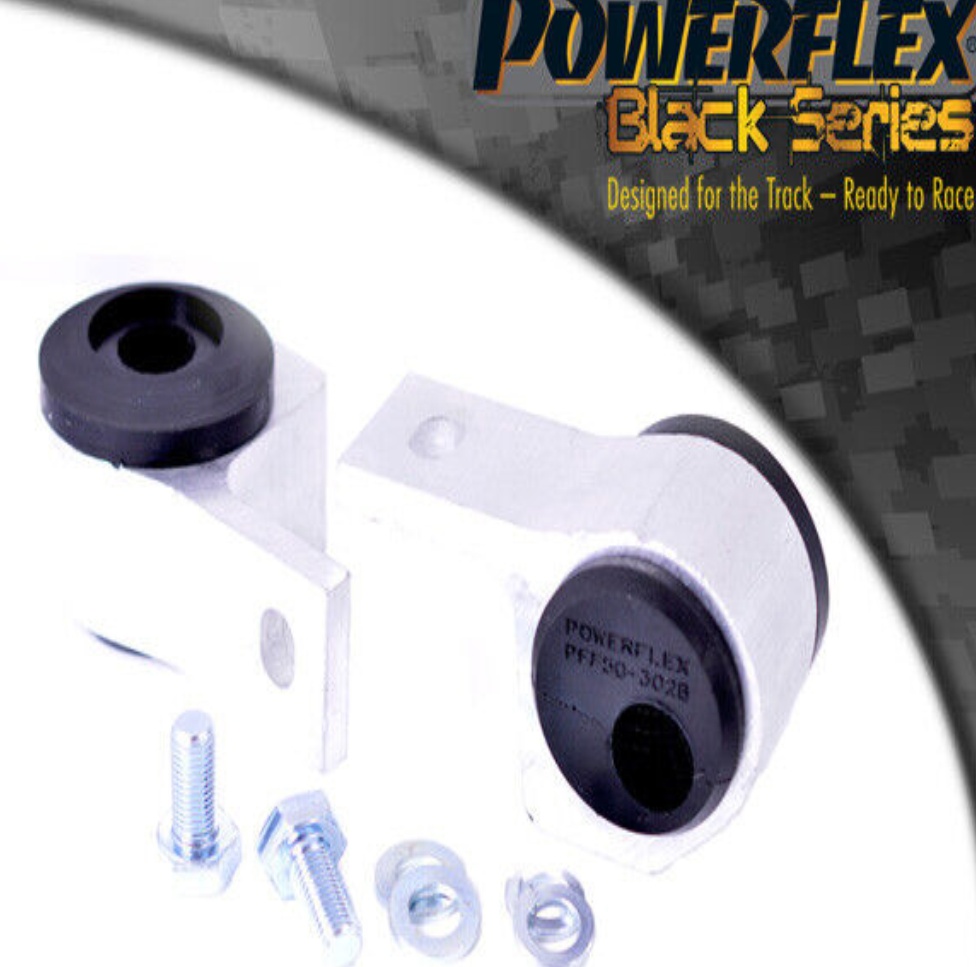 PFF50-302BLK Powerflex Black Front Arm Rear Bushes Anti-Lift & Caster Offset