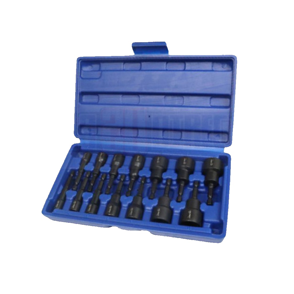 US PRO 14PC 1/4"" DRIVE MAGNETIC HEX IMPACT DRILL NUT DRIVER SET 6MM-19MM METRIC
