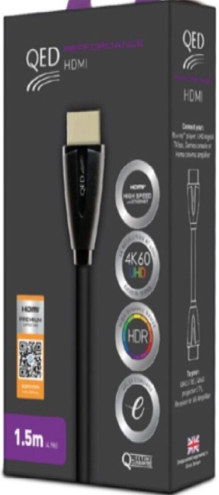 5m QED Performance Premium Certified HDMI Lead Cable 4K, 3D, HDR, Full 1080p HD