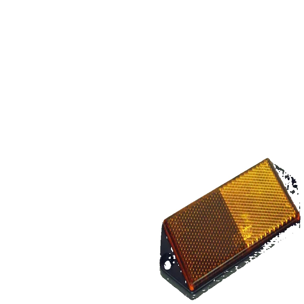 4 x Amber Orange Side Reflectors for Trailers, Trucks, Maypole, Square, Bracket