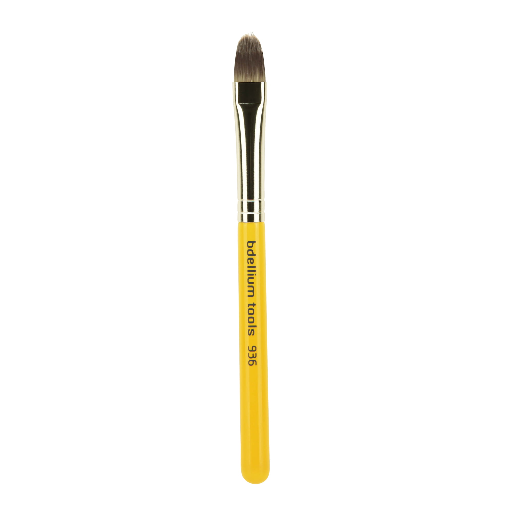 Bdellium Tools Yellow Professional Makeup Brush - 936 Concealer - Short Wooden Handle For Convenient Travel For Blending Concealer ( 1Pc)