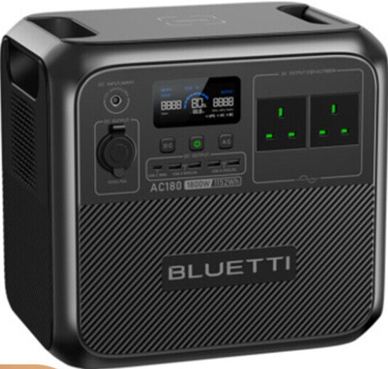 BLUETTI AC180 Portable Power Station Solar Generator 1152Wh LiFePO4 Refurbished