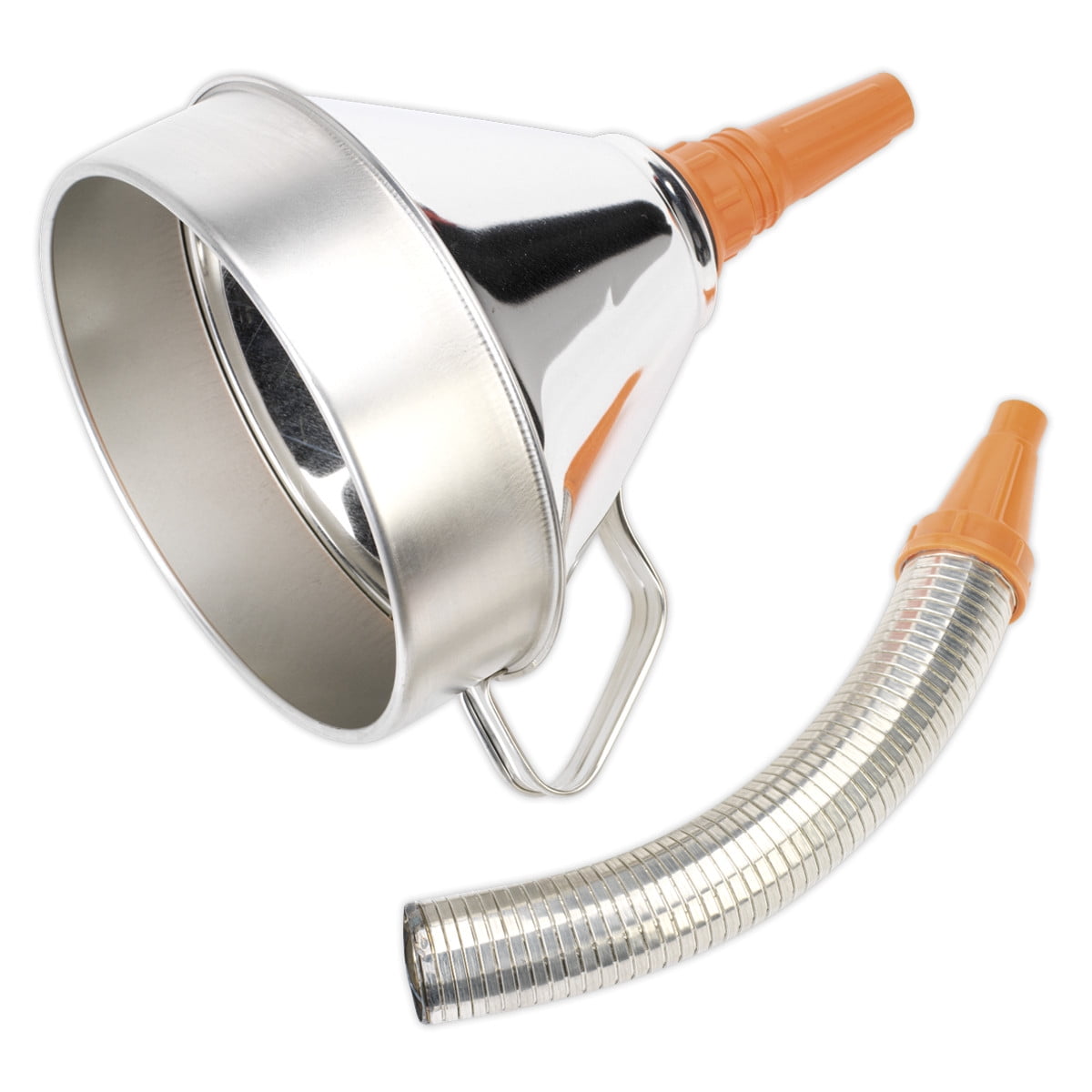 Sealey Funnel Metal with Flexible Spout & Filter 200mm Funnels FM20F - Image 6
