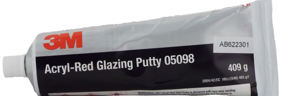 3m Red Acryl Glazing Putty 409gms Tube Stopper 05098