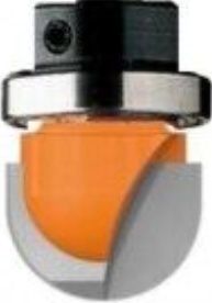 CMT Round nose router bit with top bearing - 8mm radius x 1/4 shank