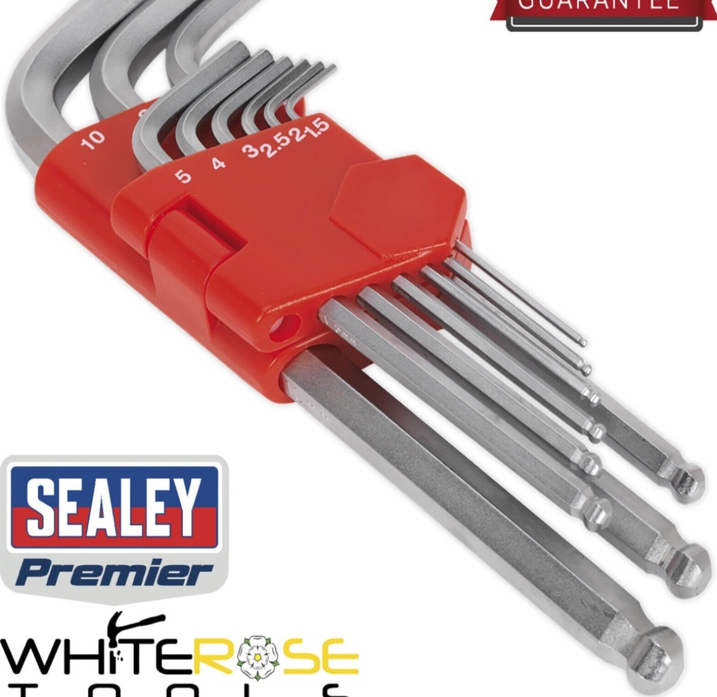 Sealey AK7139 Premier Long Ball-End Hex Key Set 9pc