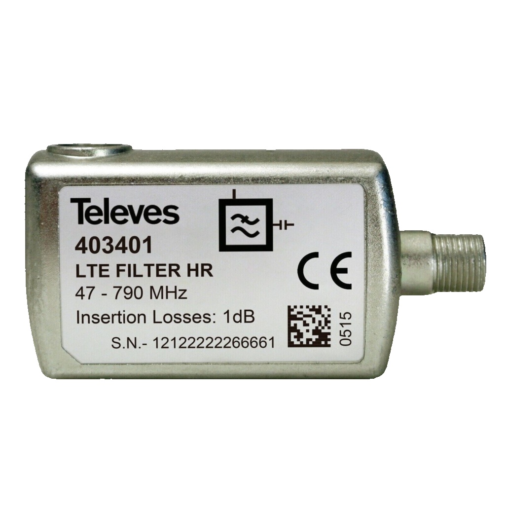 4G LTE Signal TV Aerial Filter ""F"" Type Connector Eliminates 4G Interference