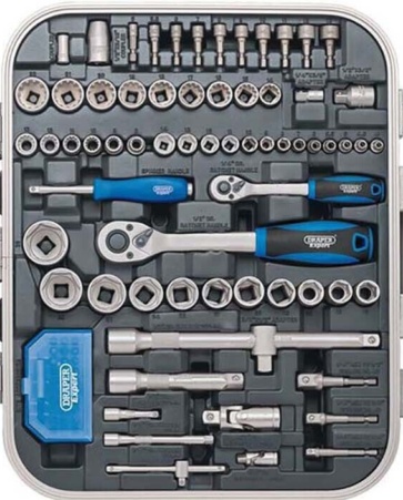 Draper 32027 127 Piece Mechanics Complete Tool Kit Set In Toolbox Case