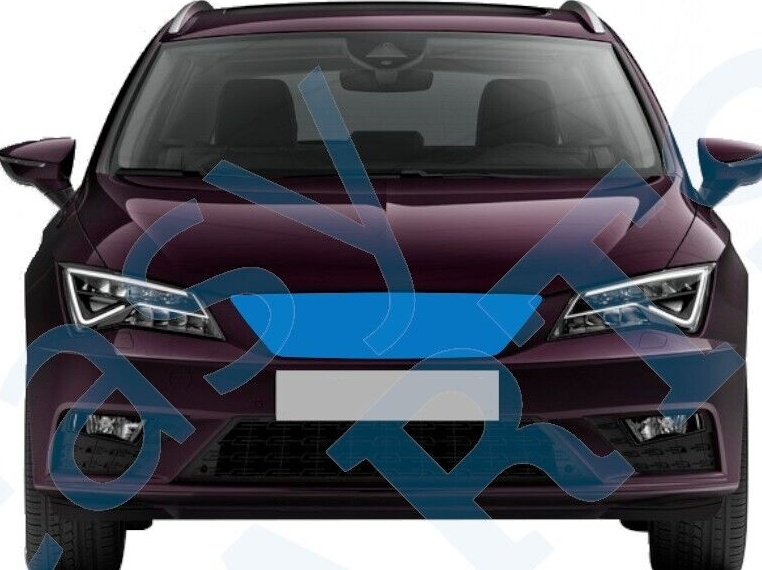 SEAT LEON 2017-2020 FRONT BUMPER UPPER GRILLE CENTER AIR INTAKE CHROME
