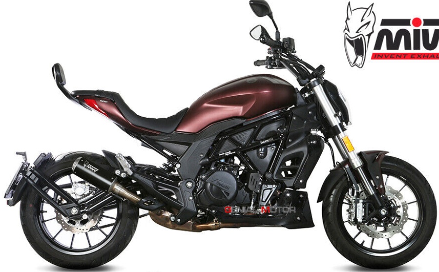 Mivv Exhaust Muffler MK3 Black Inox black kat for BENELLI 502C 2019 > 2023