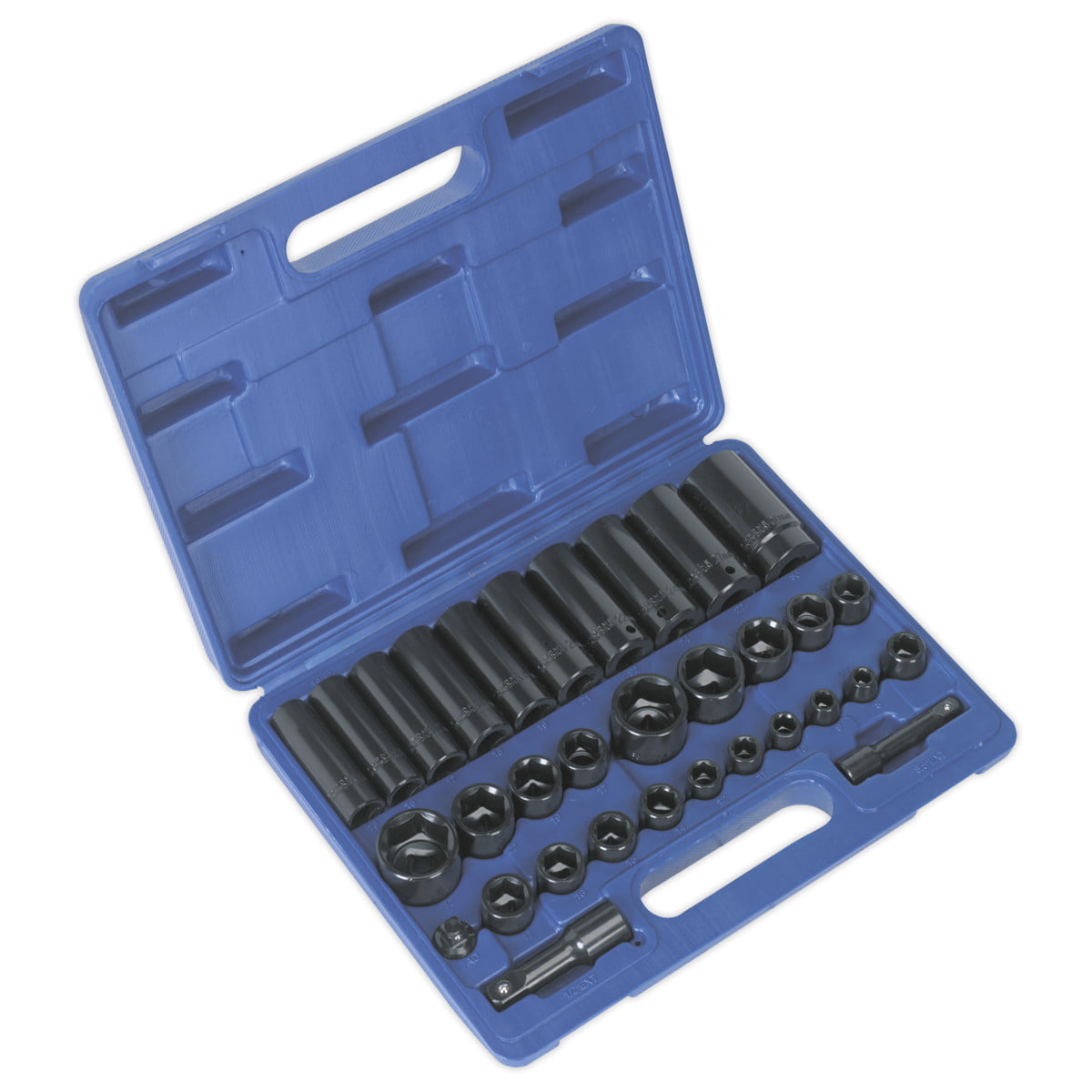 Sealey AK681 Impact Socket Set 32pc Standard/Deep 3/8"" & 1/2""Sq Drive Metric/Imp